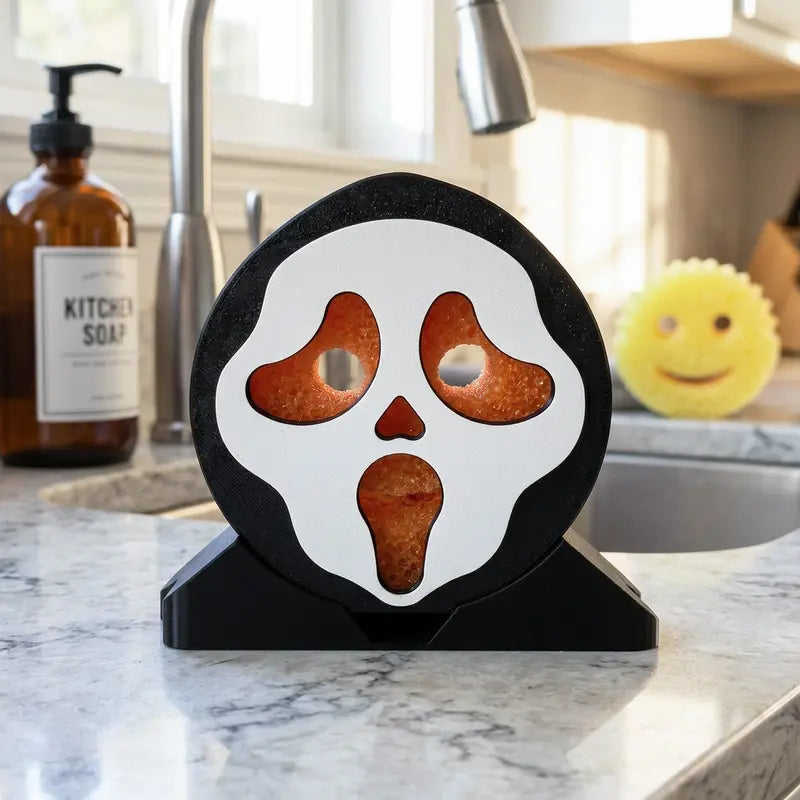 💧👻Screaming Ghost-Shaped Foam Stand (with Drainage Holes)
