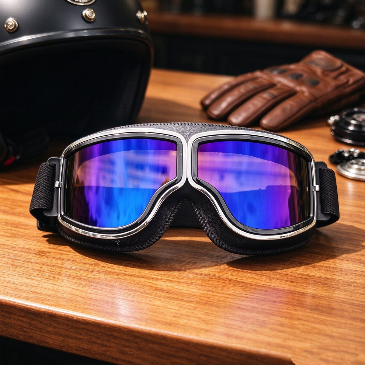Vintage Windproof Motorcycle Riding Goggles