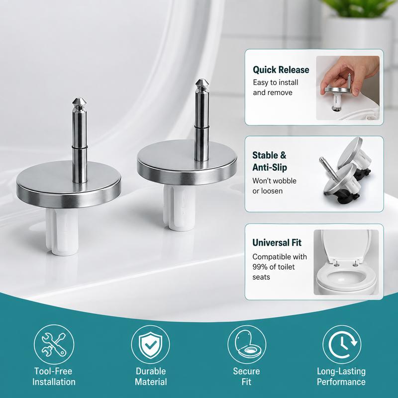 🔩 2-Pack Toilet Seat Expansion Bolts – Stainless Steel Replacement Fasteners