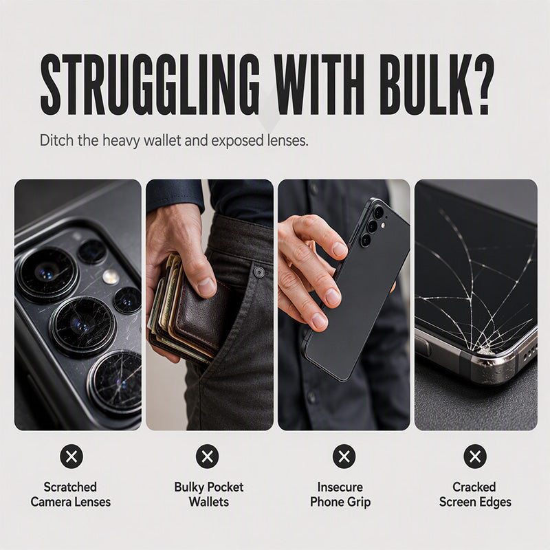 🔥 2-in-1 Multifunctional Shockproof Phone Case with Hidden Card Holder 💳 & Ring Stand! 🌟