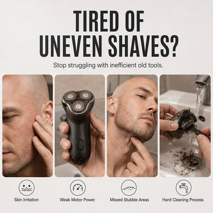 ⏰2-in-1 Smart Electric Bald Head Shaver and Beard Trimmer