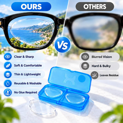 👓 Stick-On Vision Lenses – Reusable No-Glue SPH Inserts for Glasses