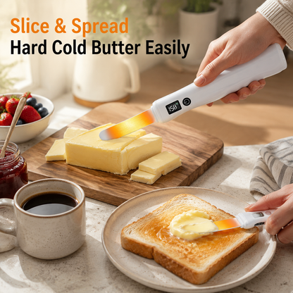 Rechargeable heated butter knife