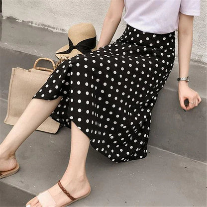 🔥Hot Sale 49% off🌟🍒 Women Vintage Polka Dot Slim High Waist Dress