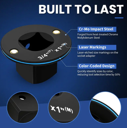 🧲4-piece upgraded low-profile impact sleeve adapter set