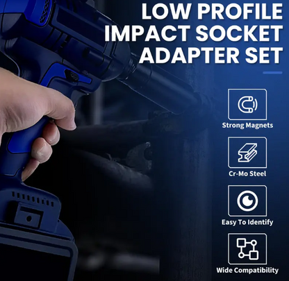 🧲4-piece upgraded low-profile impact sleeve adapter set