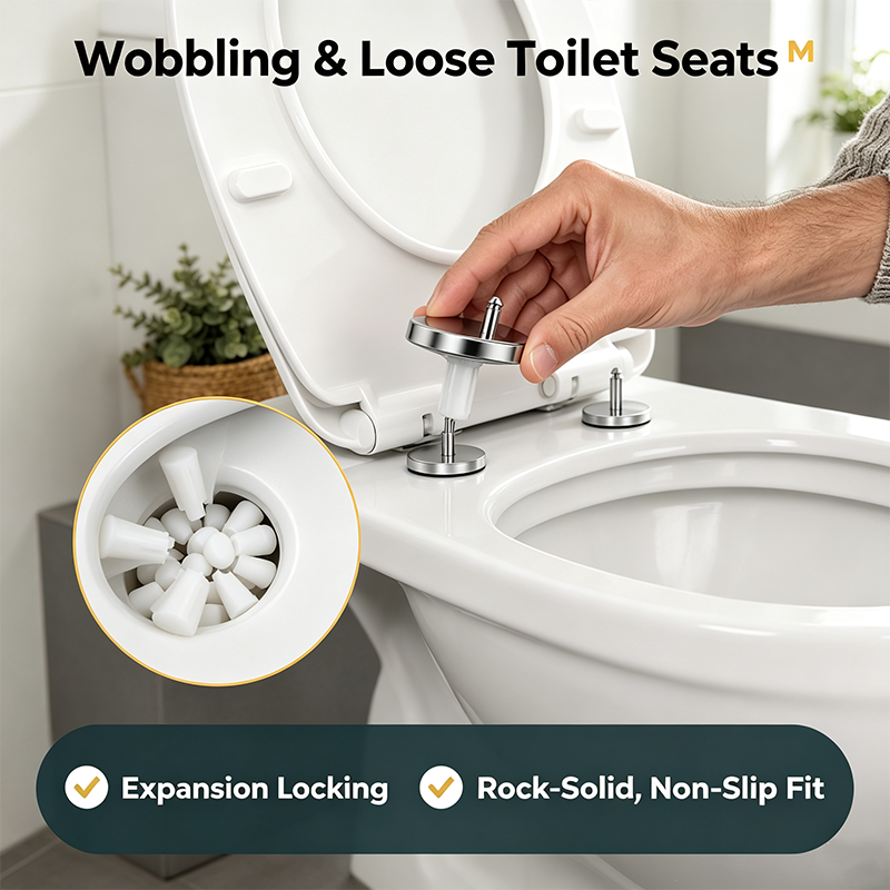 🔩 2-Pack Toilet Seat Expansion Bolts – Stainless Steel Replacement Fasteners