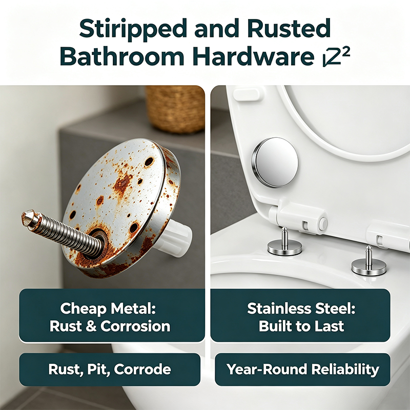 🔩 2-Pack Toilet Seat Expansion Bolts – Stainless Steel Replacement Fasteners