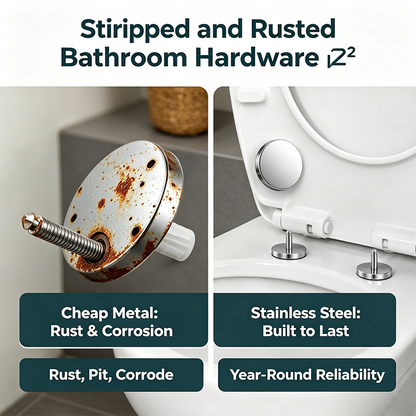 🔩 2-Pack Toilet Seat Expansion Bolts – Stainless Steel Replacement Fasteners