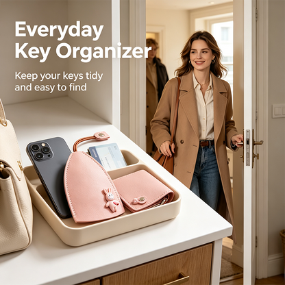 🔑 3-Pack Pull-Out Key Cases – Cute Bunny Protective Key Holders