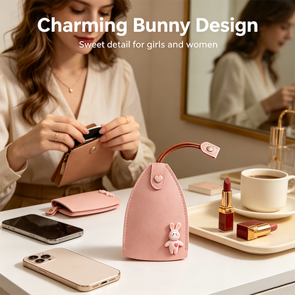 🔑 3-Pack Pull-Out Key Cases – Cute Bunny Protective Key Holders
