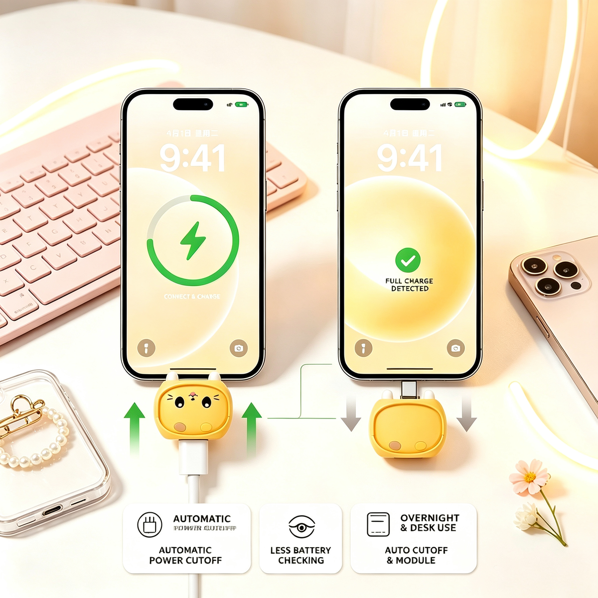 ⚡USB-C Automatic Full-Charge Disconnect Adapter
