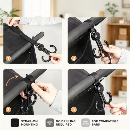 🧷Multi-Purpose Rotating Double Bag Hook(2Pcs)