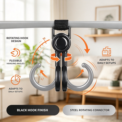 🧷Multi-Purpose Rotating Double Bag Hook(2Pcs)
