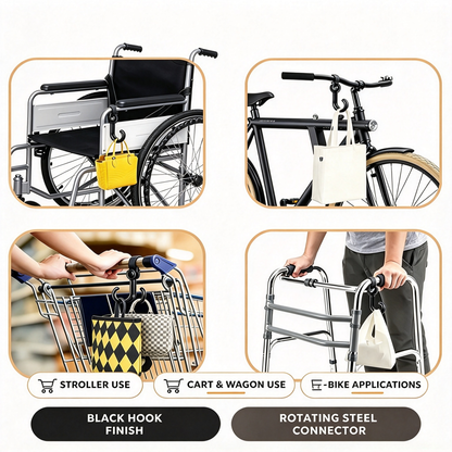 🧷Multi-Purpose Rotating Double Bag Hook(2Pcs)
