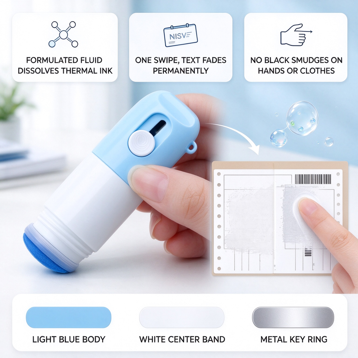 📦2-in-1 Thermal Paper Privacy Eraser & Mini Cutter
