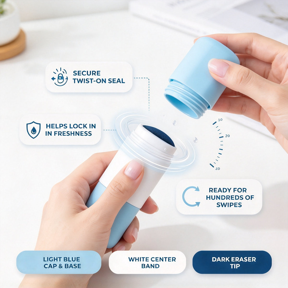 📦2-in-1 Thermal Paper Privacy Eraser & Mini Cutter