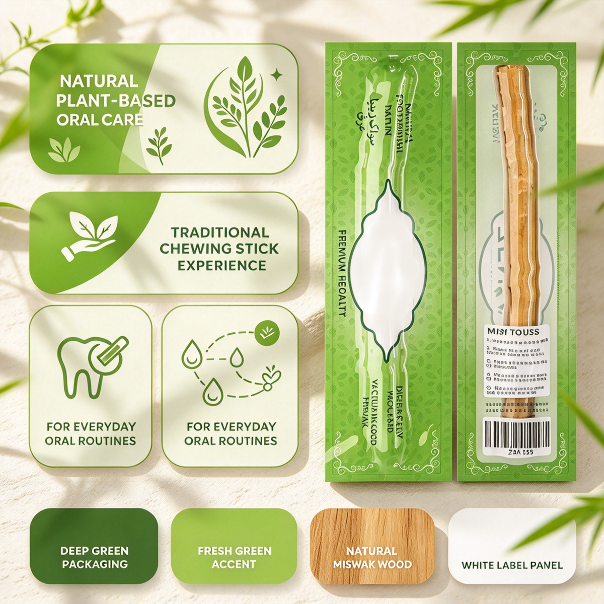 Natural Miswak Toothbrush Stick