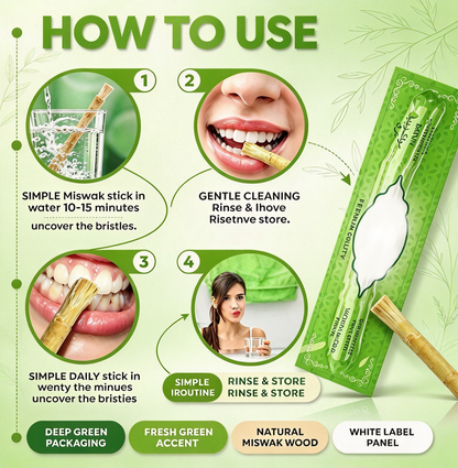 Natural Miswak Toothbrush Stick