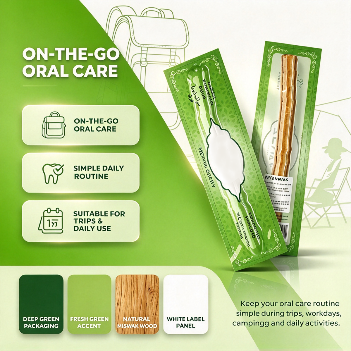 Natural Miswak Toothbrush Stick