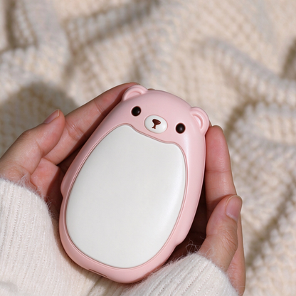 🔋Rechargeable Bear Hand Warmers— Magnetic, 3 Heat Settings & Pocket-Size Design
