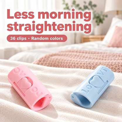 12-Pack Adjustable Bed Sheet Clips — Pin-Free Fasteners, Random Colors