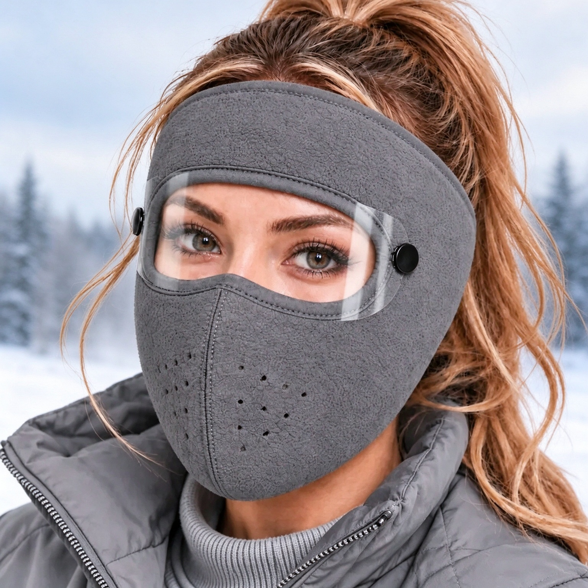 🧣Winter Fleece Face Mask (2-Pack, with Detachable Goggles)
