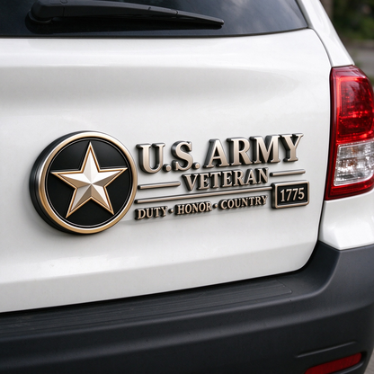 ⚜️3D Metal Veteran Honor Auto Badge