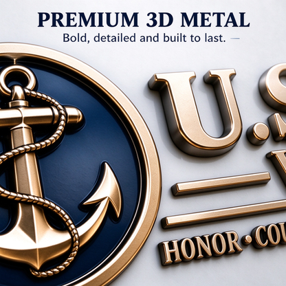 ⚜️3D Metal Veteran Honor Auto Badge