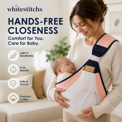 👶 4-in-1 Breathable Baby Carrier – 0-36 Months, Front/Back/Facing In/Out – Hands-Free