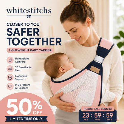 👶 4-in-1 Breathable Baby Carrier – 0-36 Months, Front/Back/Facing In/Out – Hands-Free