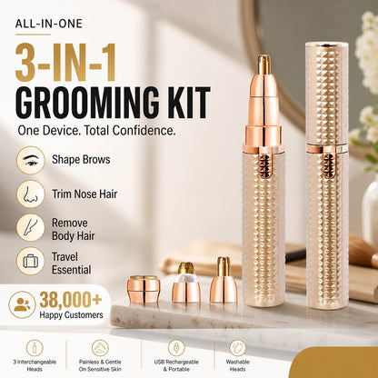 ✨Precision 3-in-1 Electric Facial Hair & Brow Trimmer – Smooth, Gentle & No Redness