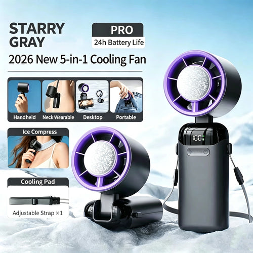 Portable handheld electric fan