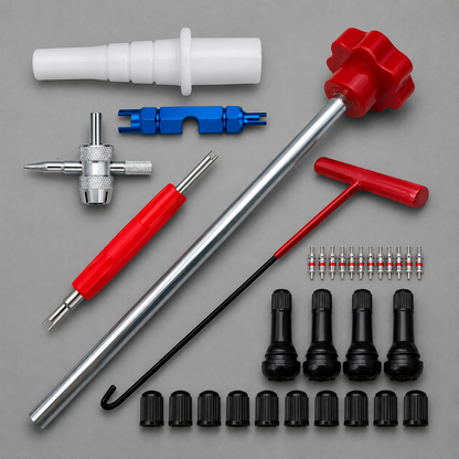 🔧30-piece quick tire valve removal and replacement tool kit