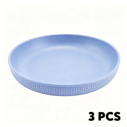 🍽️ Never Worry About Broken Dishes Again! Unbreakable Wheat Straw Dinner Plates 🌾✨
