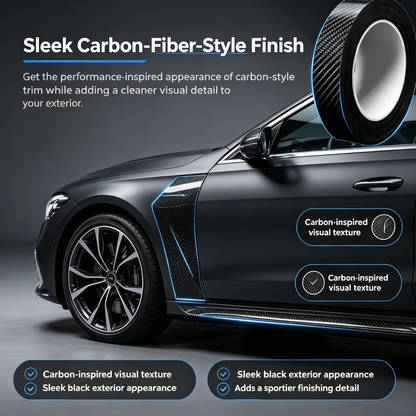 Carbon-Fiber-Style Car Anti-Scratch Protective Strip