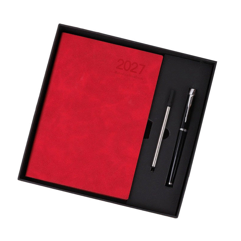 📅 2027 Deluxe Daily Planner with Pen – Waterproof Cover & Color-Coded Index 🖊️