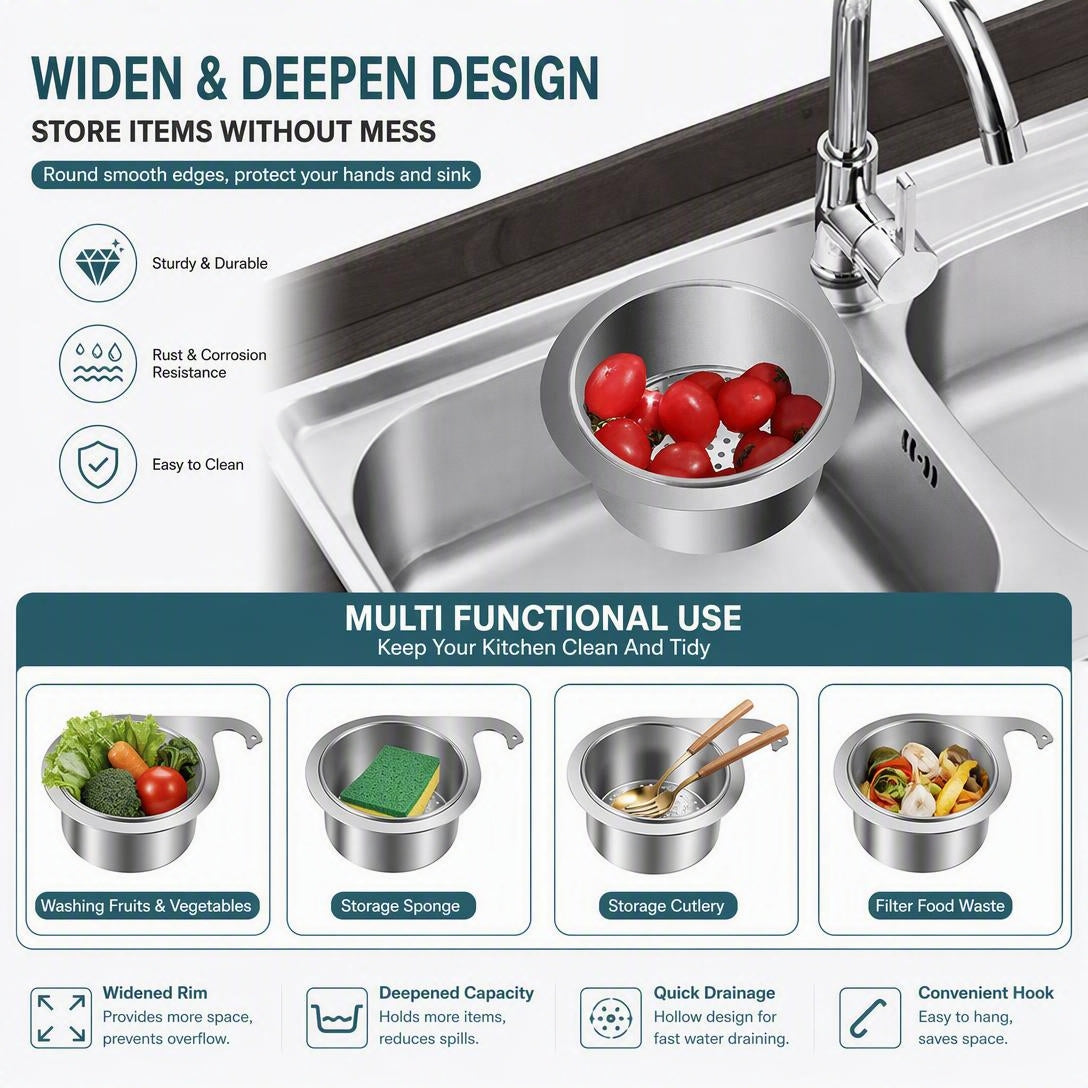 Stainless Steel Swan Sink Strainer Basket