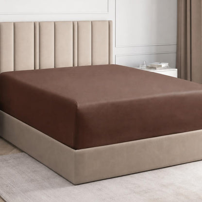 🛏️100% Egyptian cotton fitted sheet (fits 12-inch mattresses)