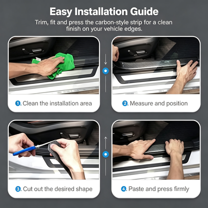Carbon-Fiber-Style Car Anti-Scratch Protective Strip
