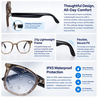 AI Translation Smart Bluetooth Glasses