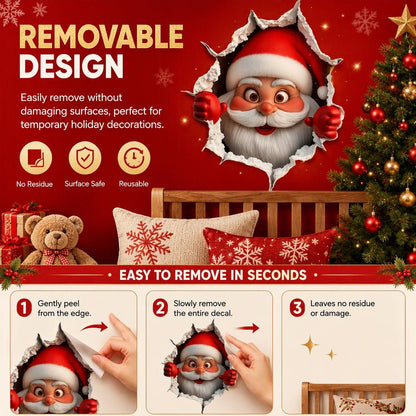 Creative Santa Claus Living Room Background Wall Decoration Stickers