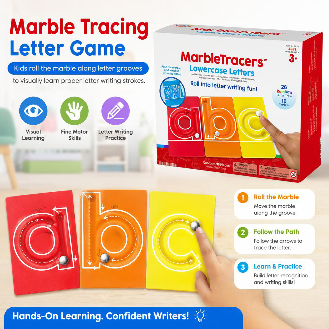 📚🔤Lowercase letter thinking English party board game pinball tracer
