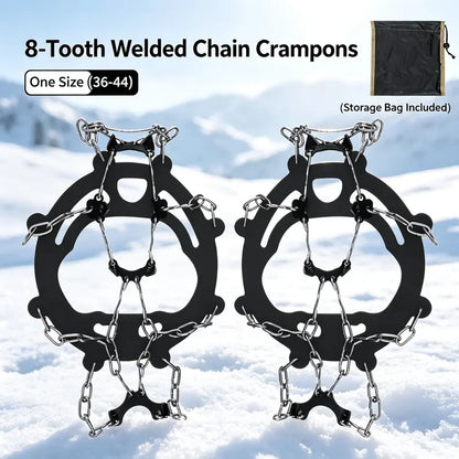👟🏔️Lightweight, Non-Slip Snow Traction Cleats – Suitable for Walking, Daily Commuting, and Hiking