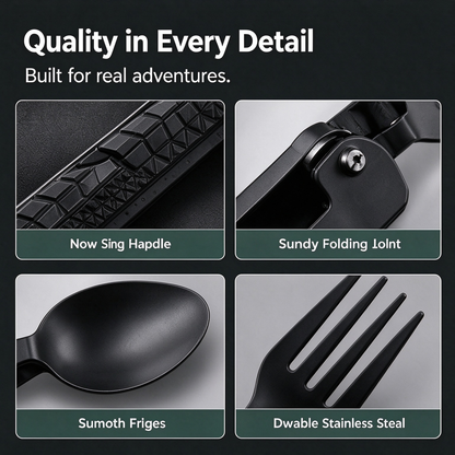 Multifunctional Folding Fork & Spoon Set