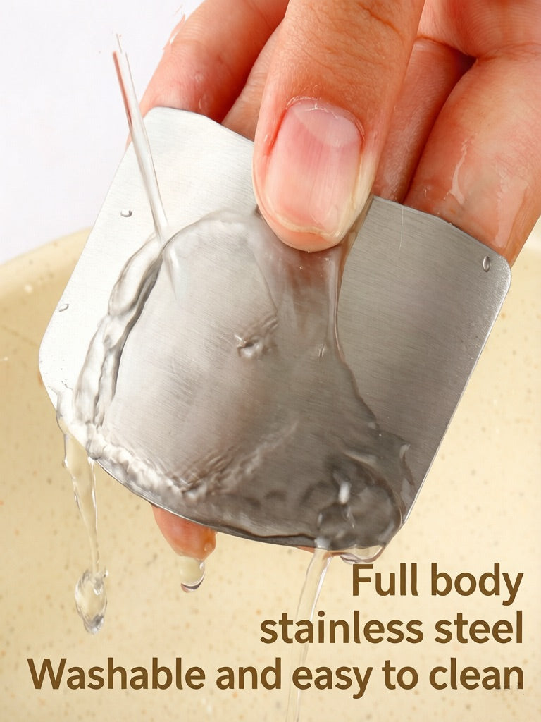 Safe‑Cut Stainless‑Steel Finger Guard, Avoid Cutting Fingers When Cooking