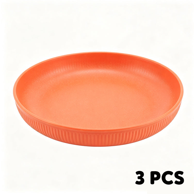 🍽️ Never Worry About Broken Dishes Again! Unbreakable Wheat Straw Dinner Plates 🌾✨