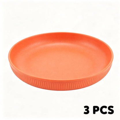 🍽️ Never Worry About Broken Dishes Again! Unbreakable Wheat Straw Dinner Plates 🌾✨
