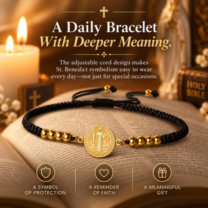 St. Benedict Bracelets, Catholic Religious Symbolism Jewelry Gift