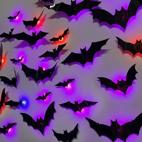 🦇3D Bat and Spider Wall Decals for Halloween – Party Decorations and Room Decor
